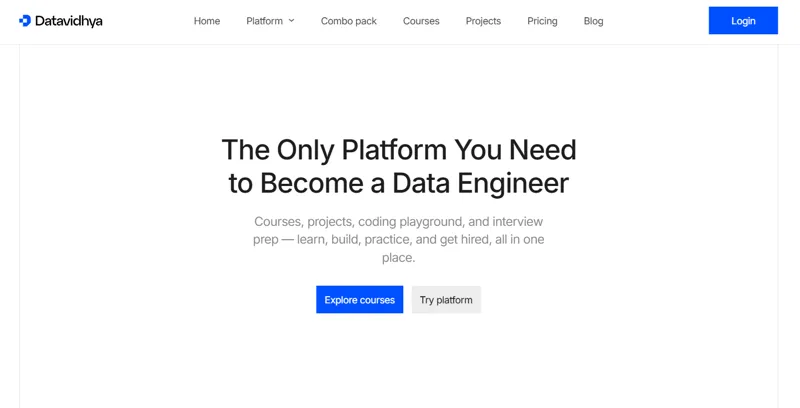 Screenshot of DataVidhya