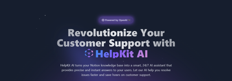 Screenshot of HelpKit AI