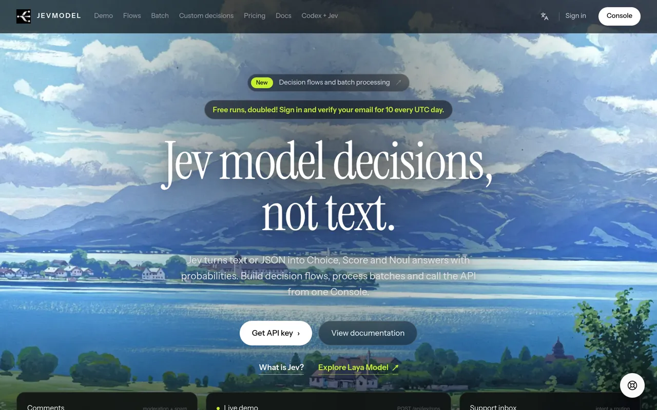 Screenshot of JevModel