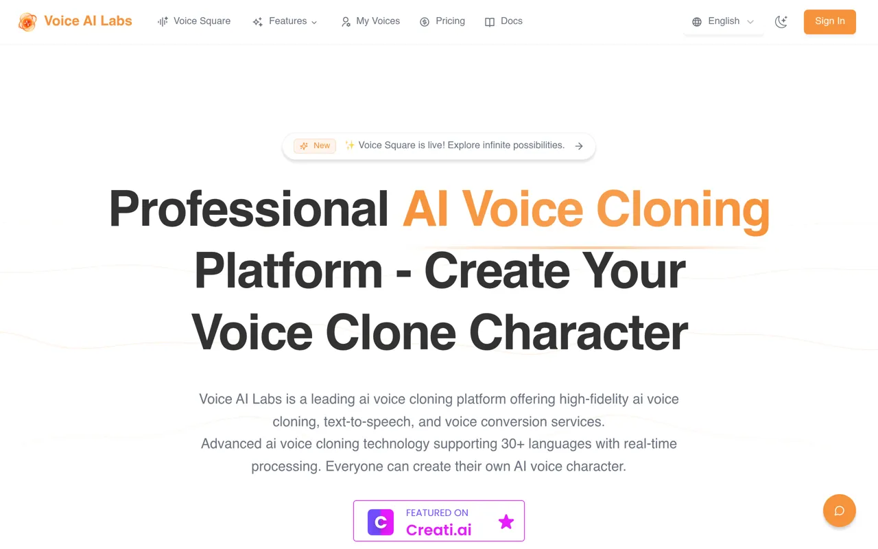 Screenshot of Voice AI Labs