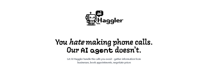 Screenshot of AIHaggler