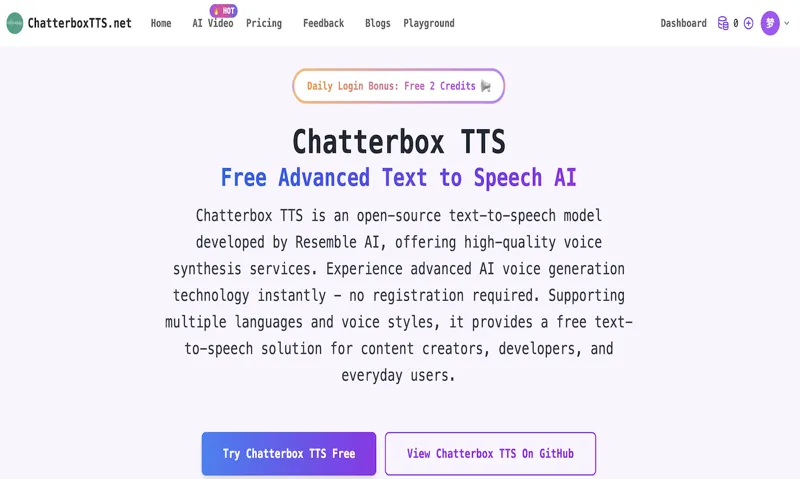 Screenshot of ChatterBoxTTS