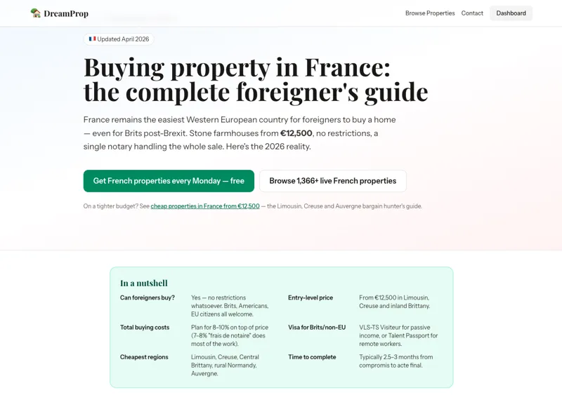 Screenshot of DreamProp