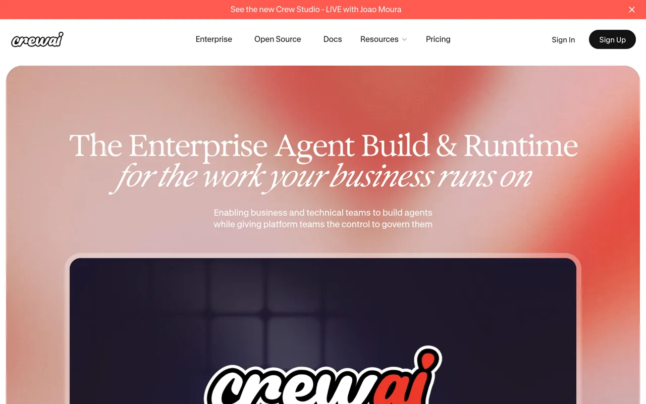 Screenshot of CrewAI