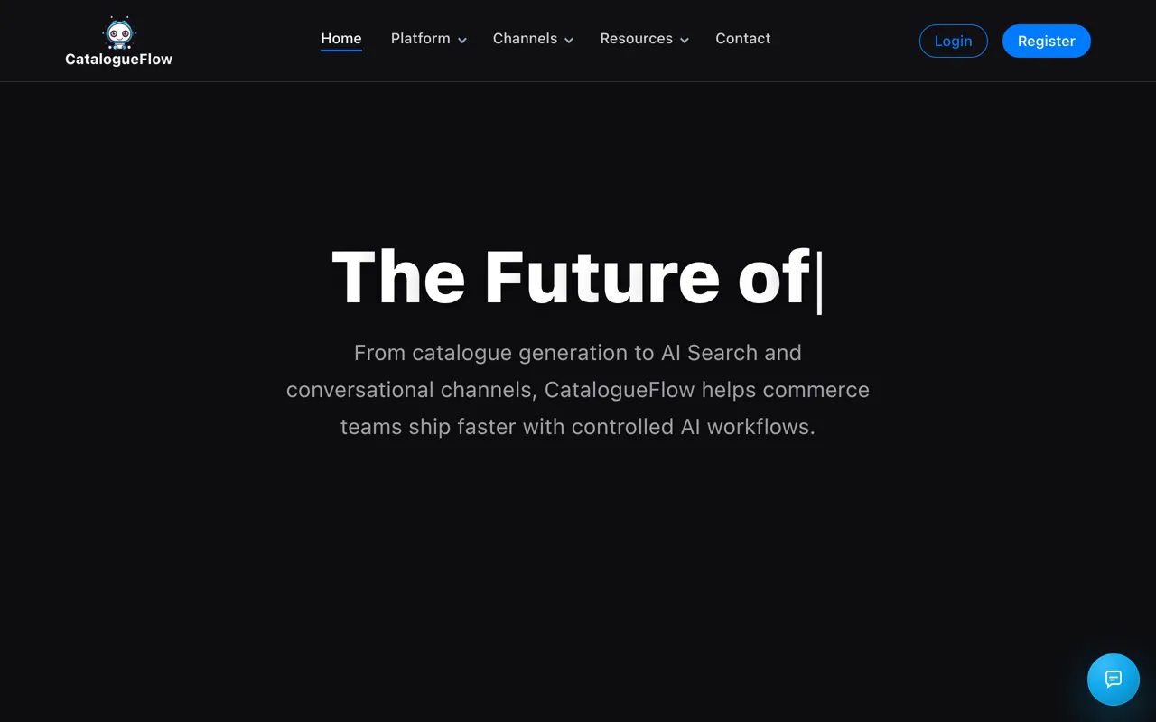Screenshot of CatalogueFlow