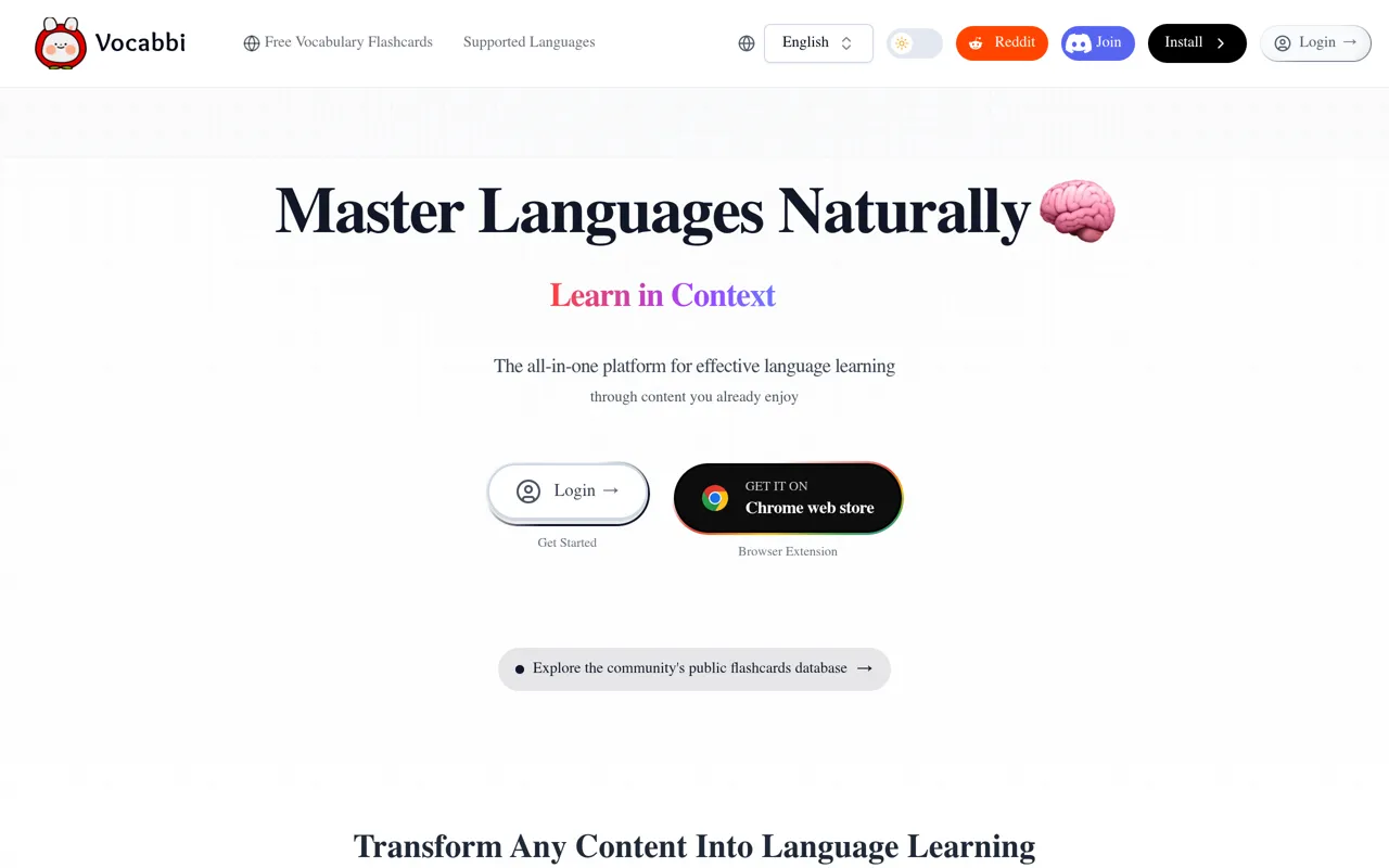 Screenshot of Vocabbi