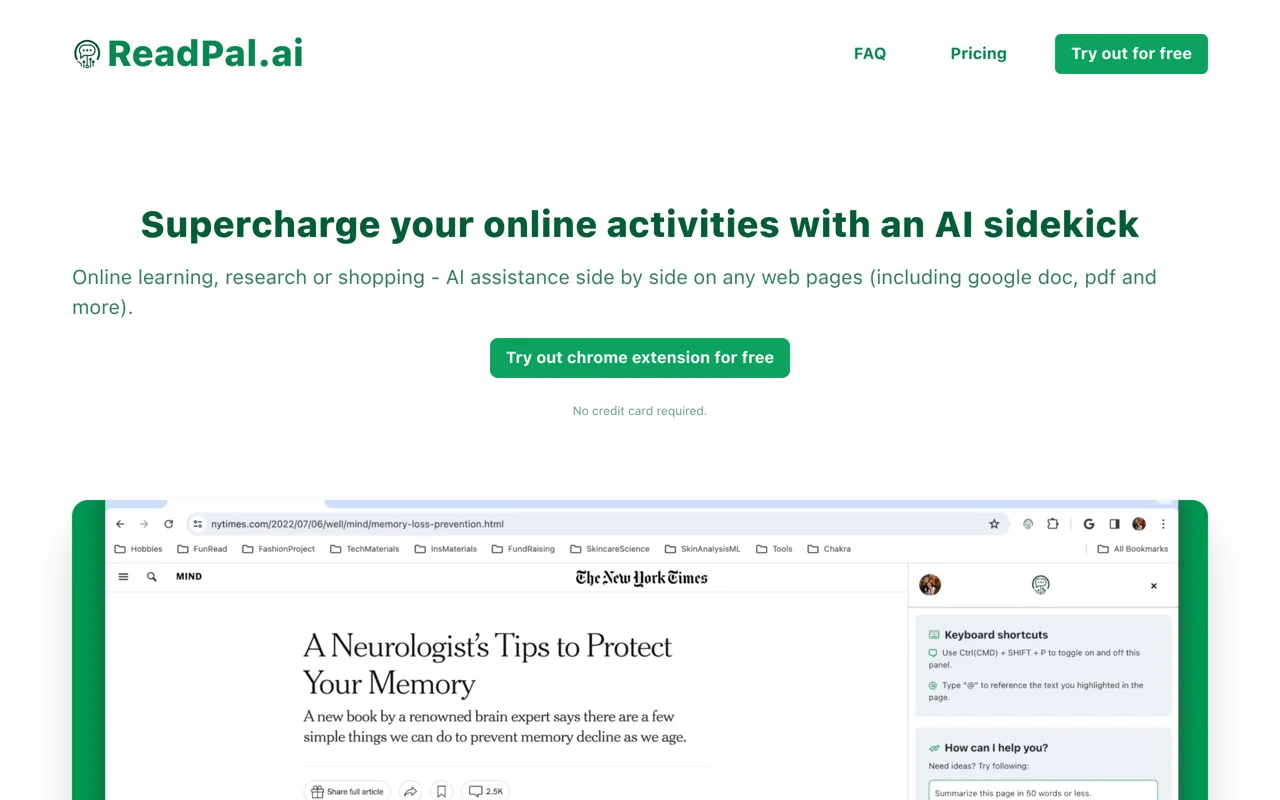 Screenshot of ReadPal.ai