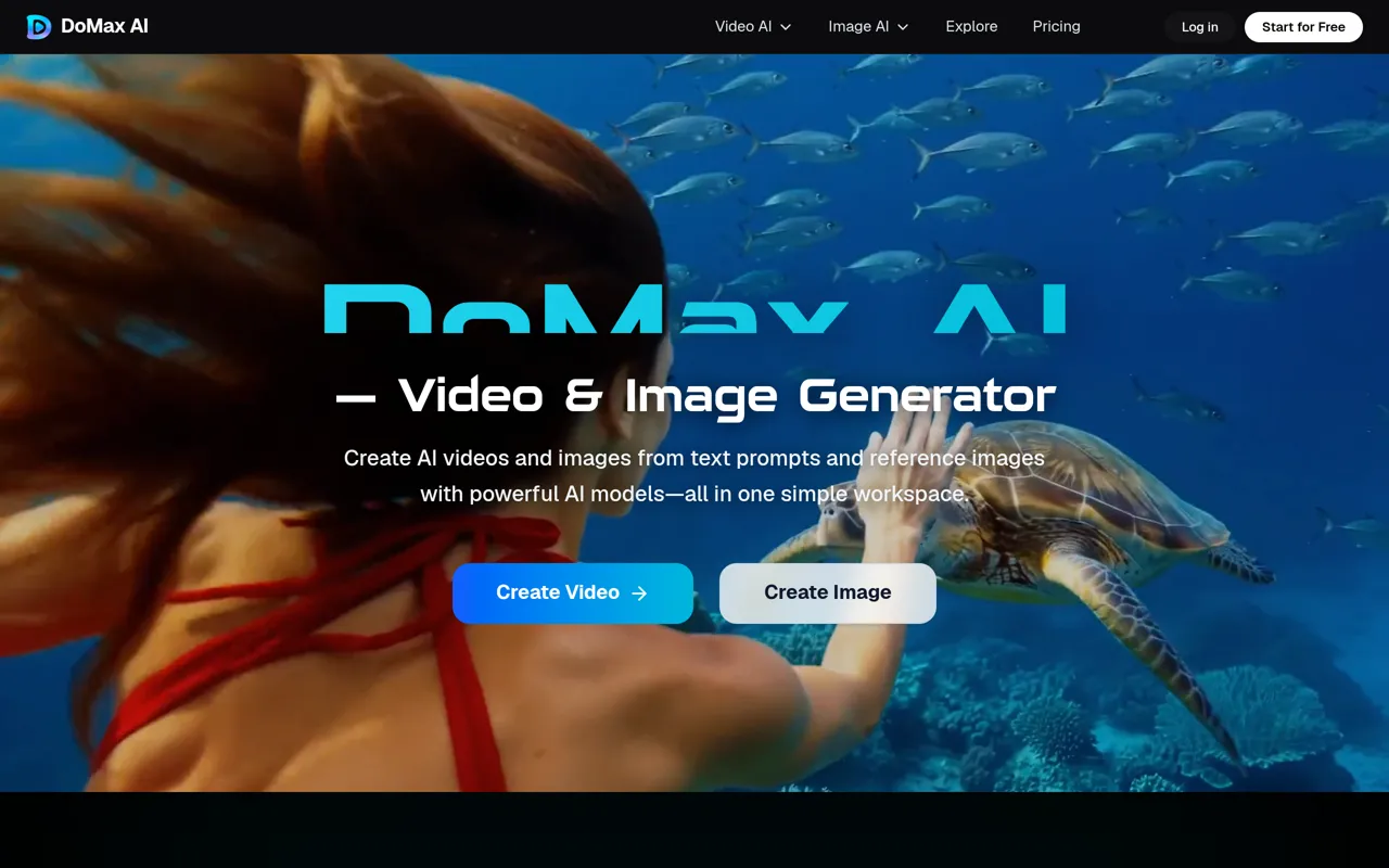 Screenshot of DoMax AI