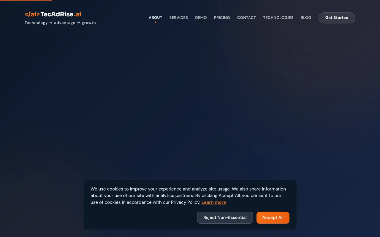 Screenshot of TecAdRise AI