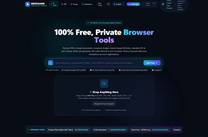 Screenshot of NexVaani