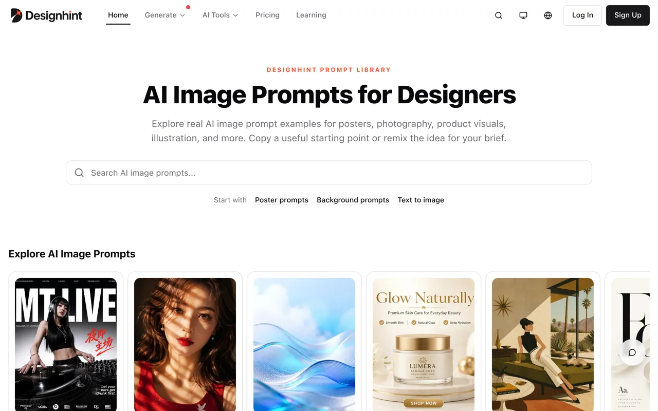 Screenshot of Designhint