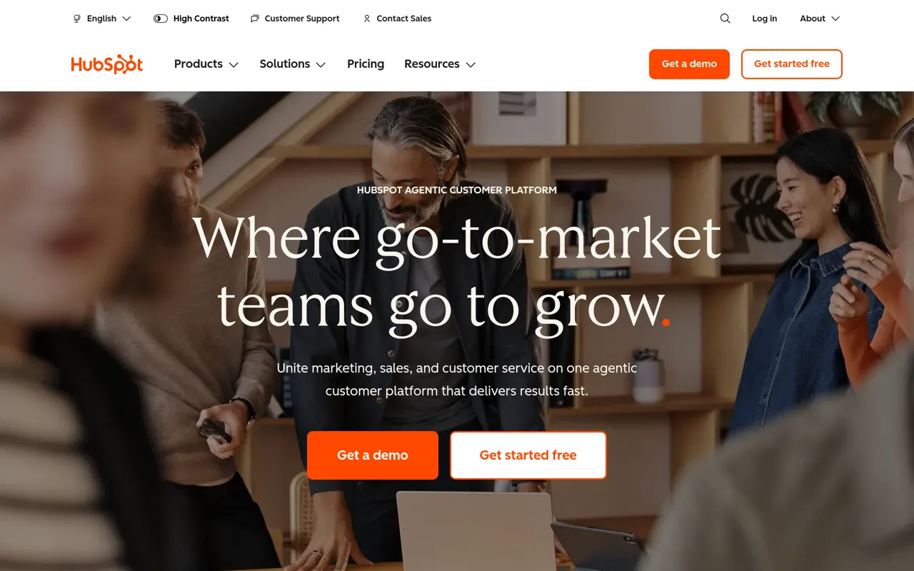 Screenshot of HubSpot