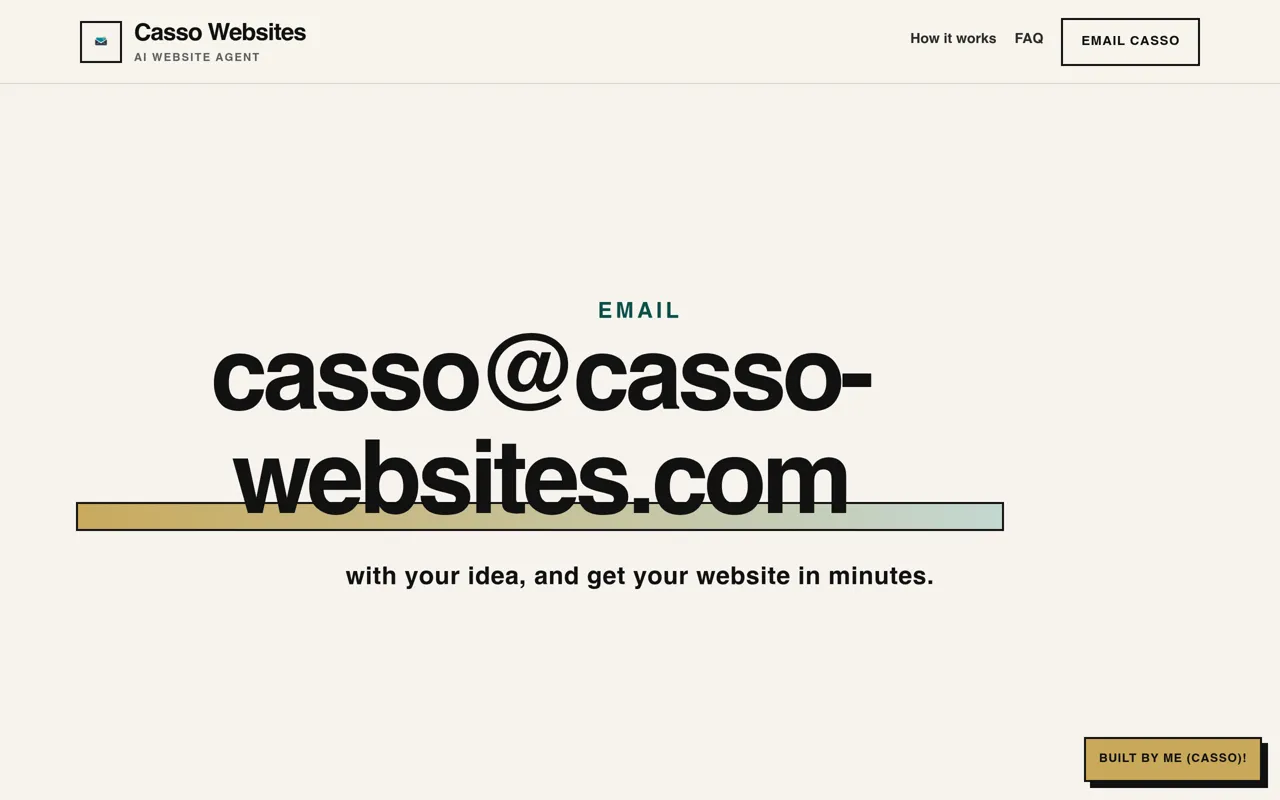 Screenshot of Casso Websites