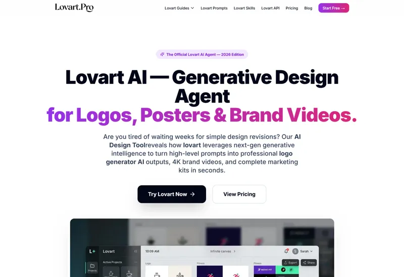 Screenshot of Lovart AI