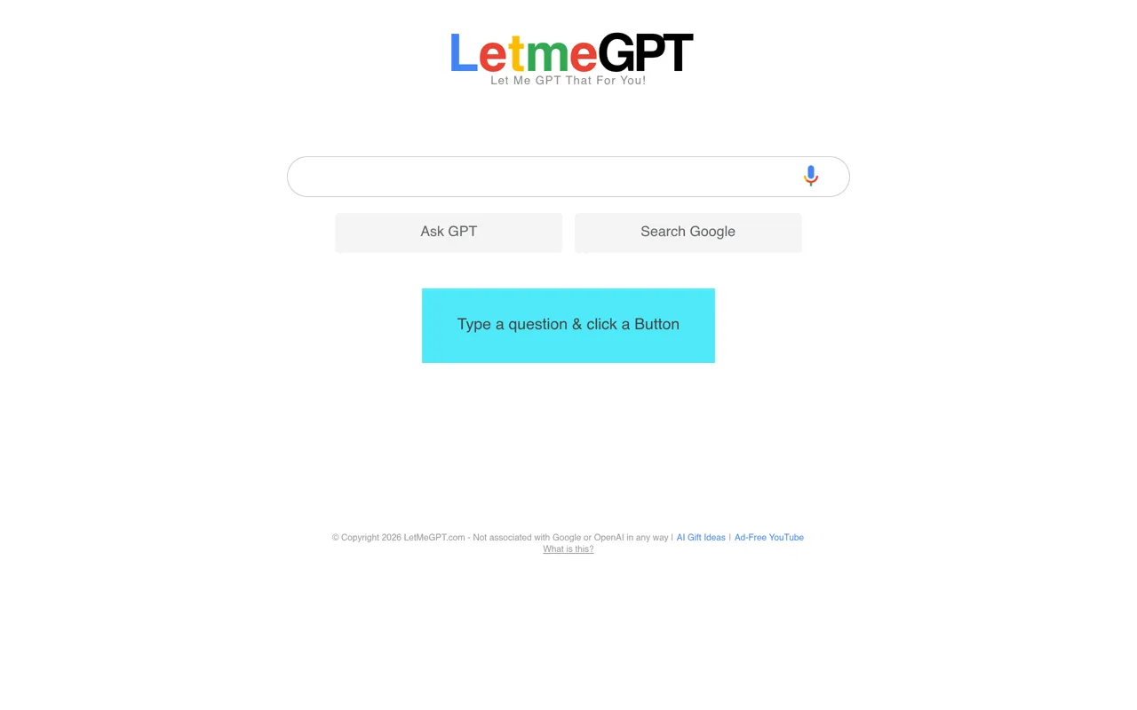 Screenshot of Let Me GPT That
