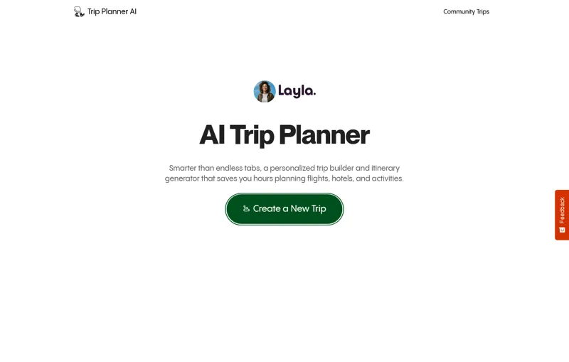 Screenshot of Trip Planner AI