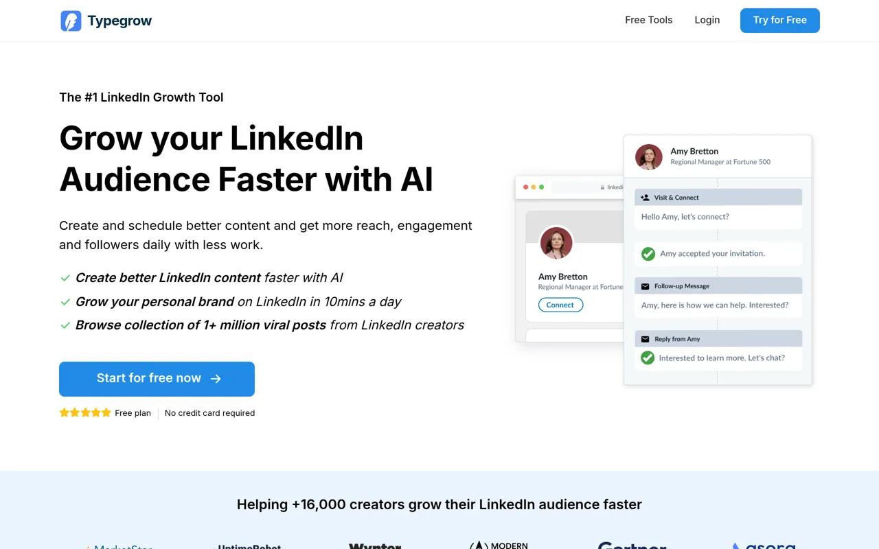 Screenshot of Typegrow