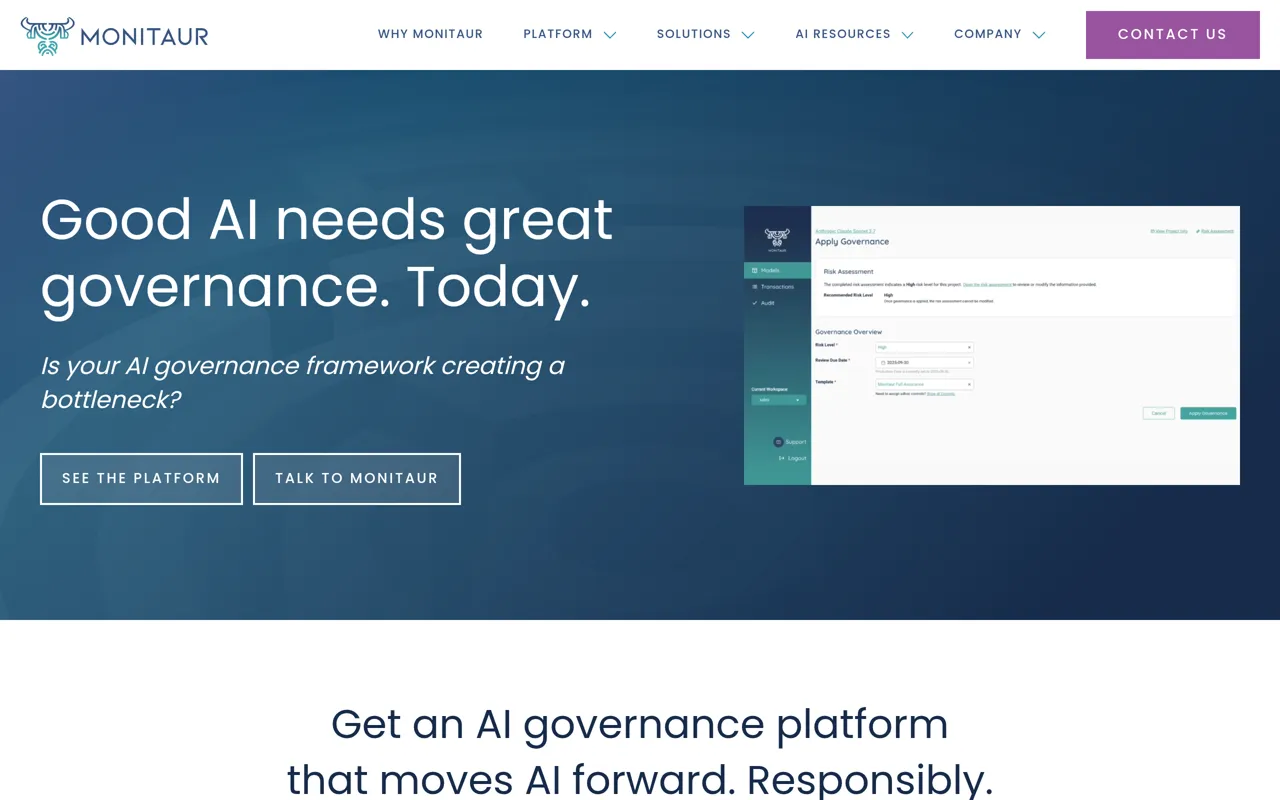 Screenshot of Monitaur