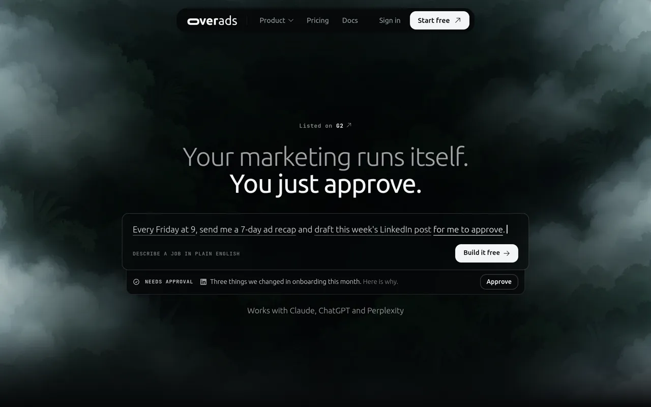 Screenshot of overads