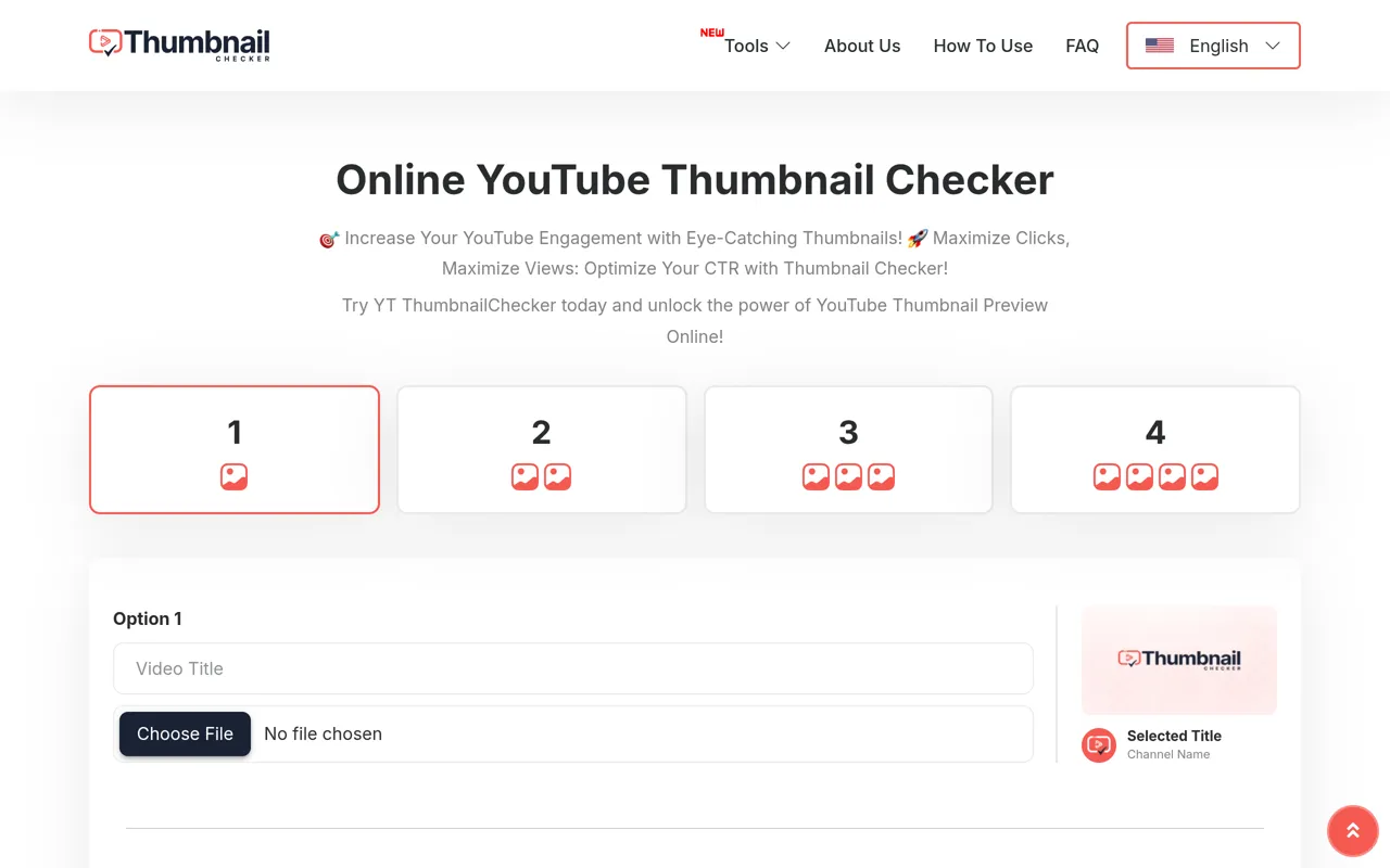 Screenshot of YouTube Thumbnail Checker