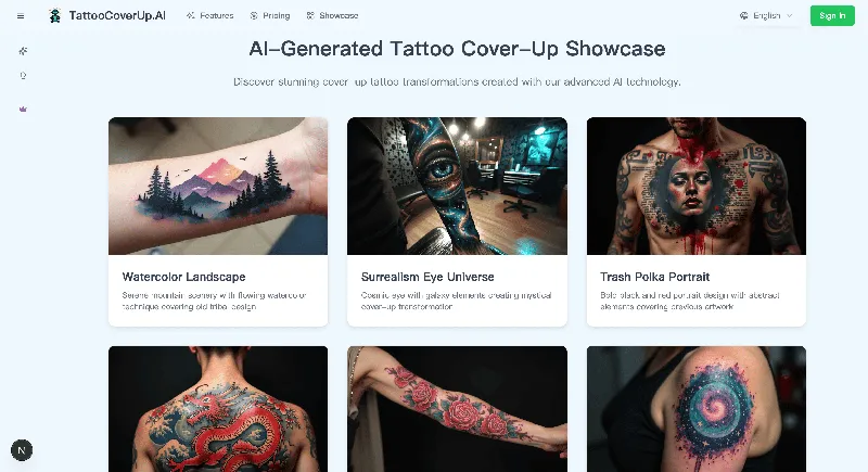 Screenshot of TattooCoverUp.AI