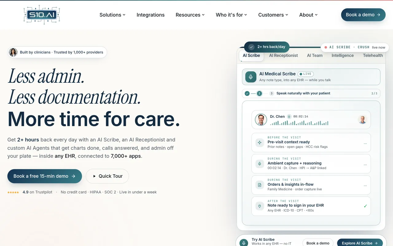 Screenshot of S10.AI