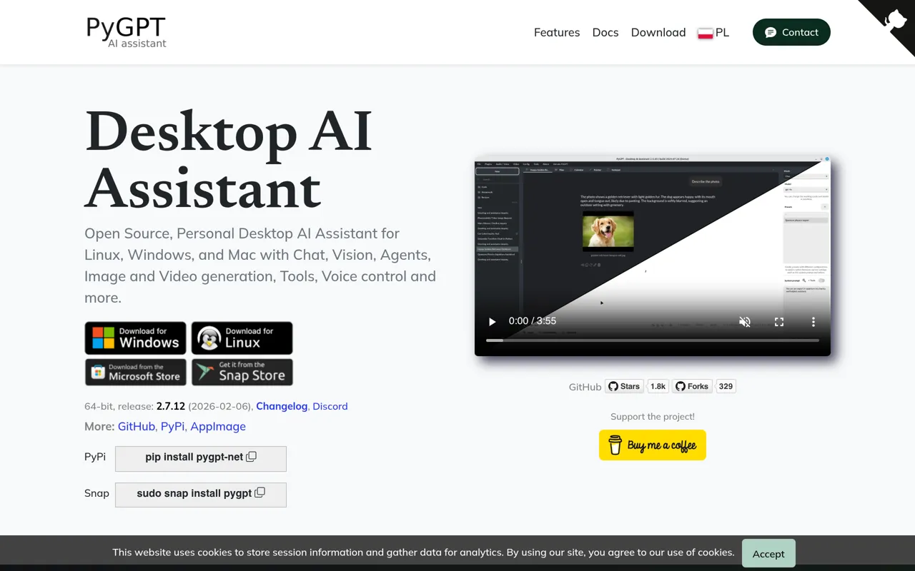 Screenshot of PyGPT