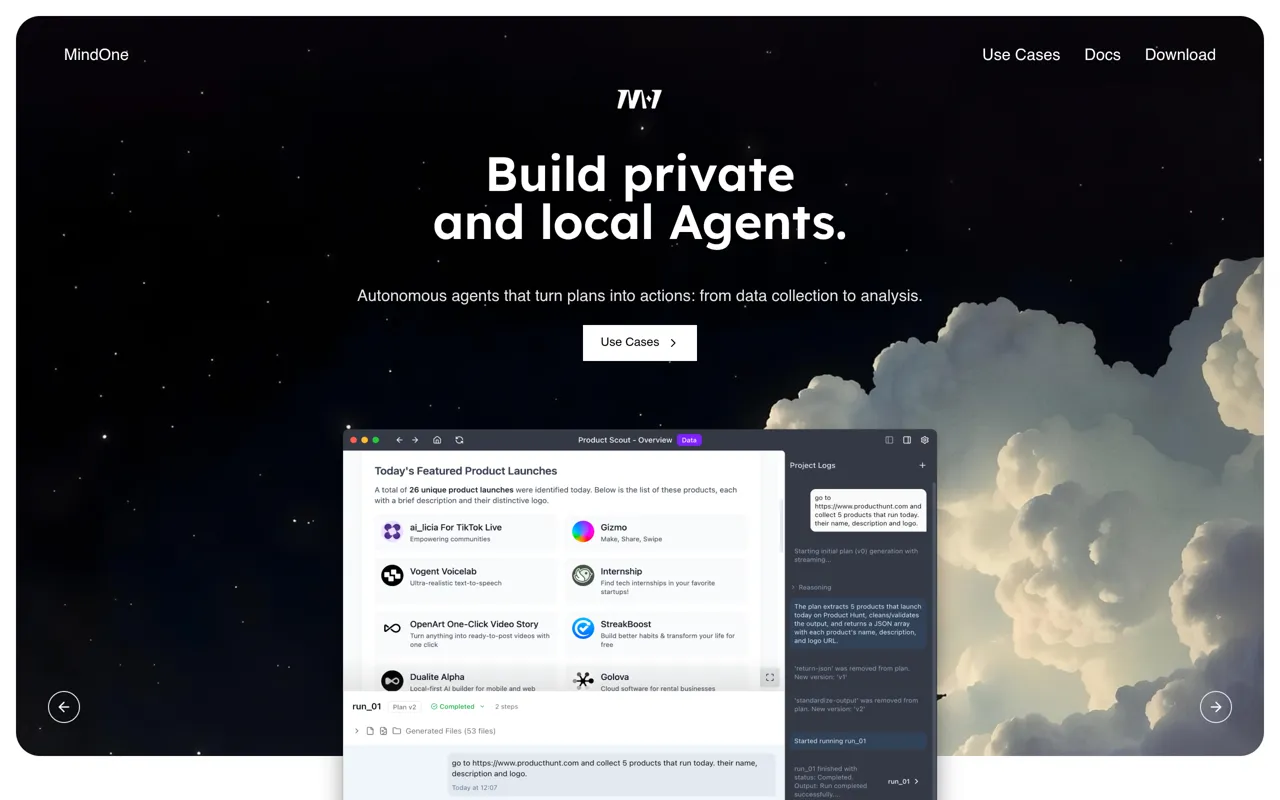 Screenshot of MindOne