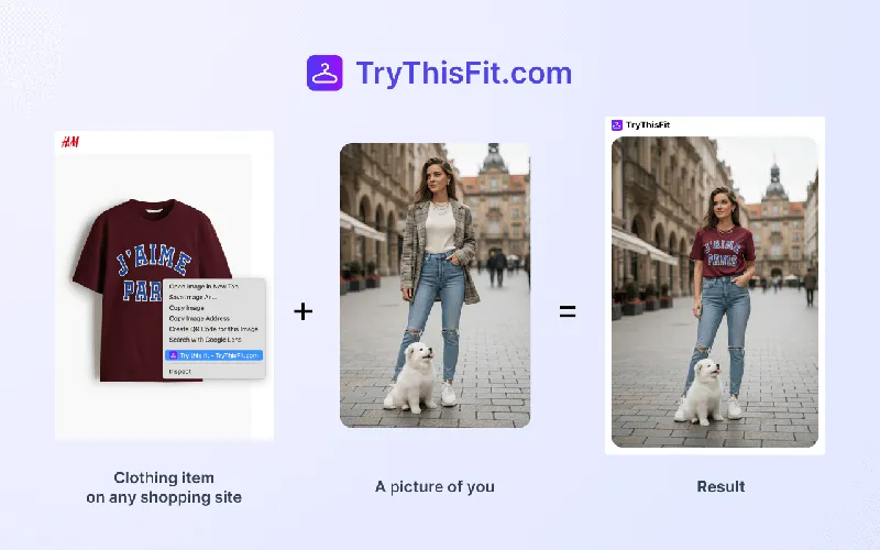 Screenshot of TryThisFit · The #1 AI Virtual Try-On