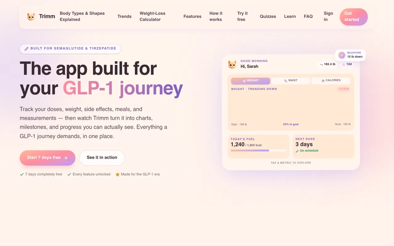 Screenshot of Trimm