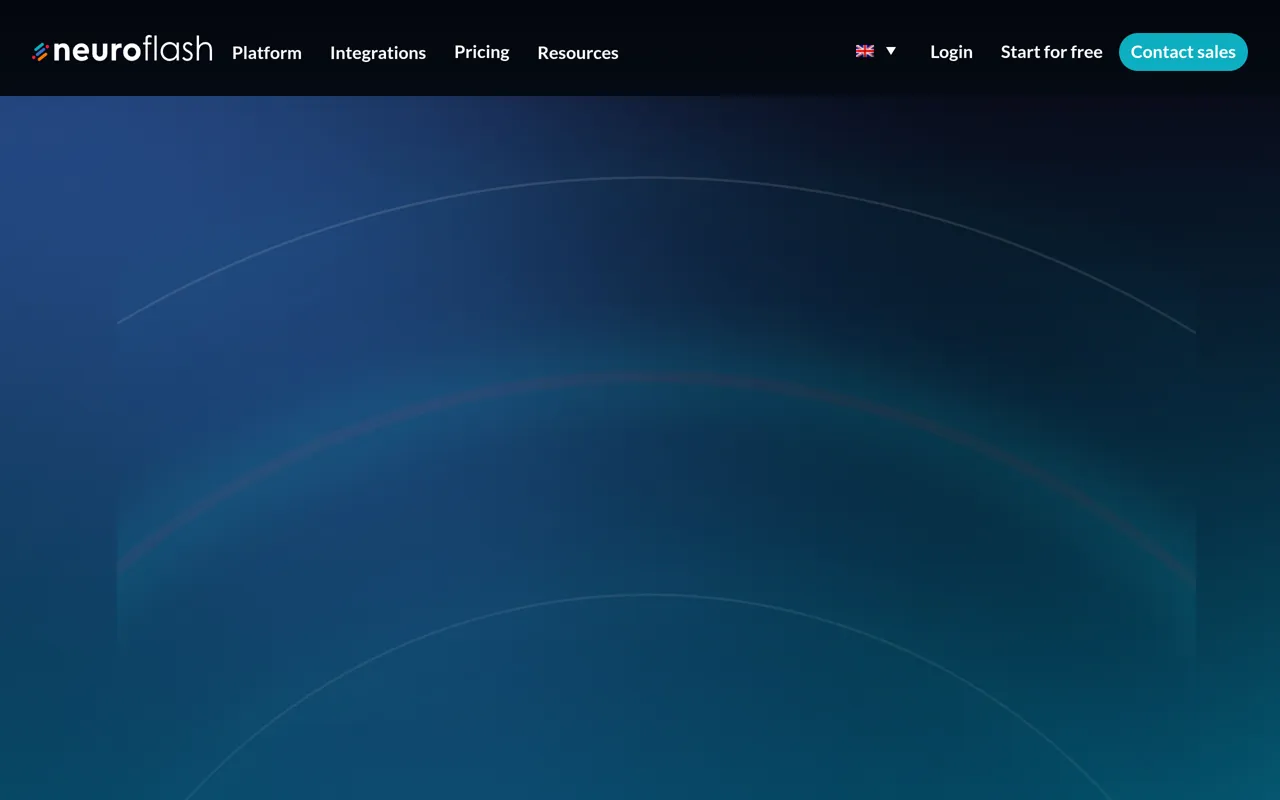 Screenshot of neuroflash
