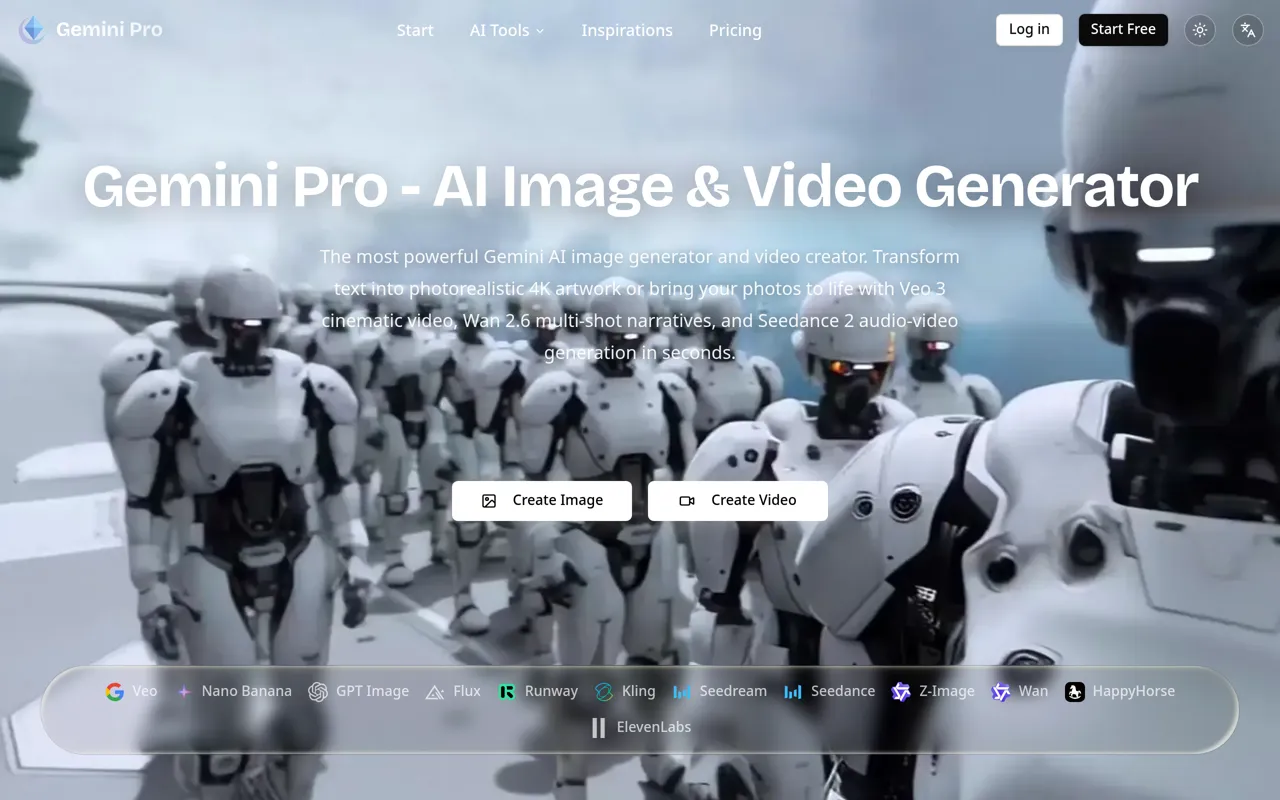 Screenshot of Gemini Pro