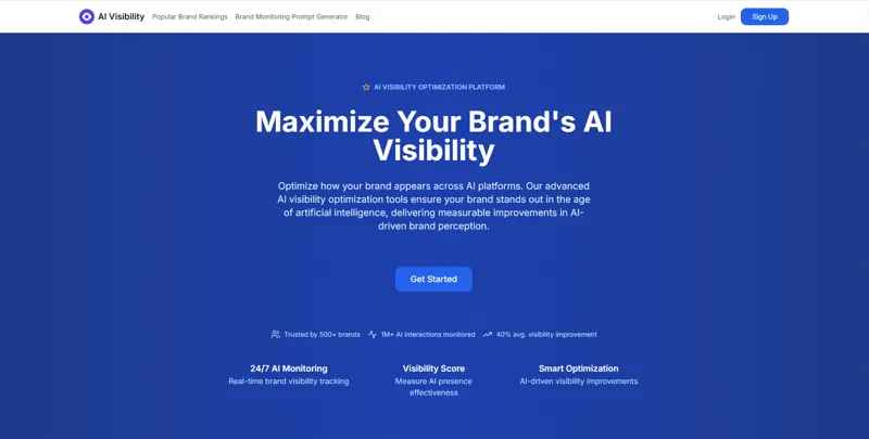 Screenshot of Al Visibility