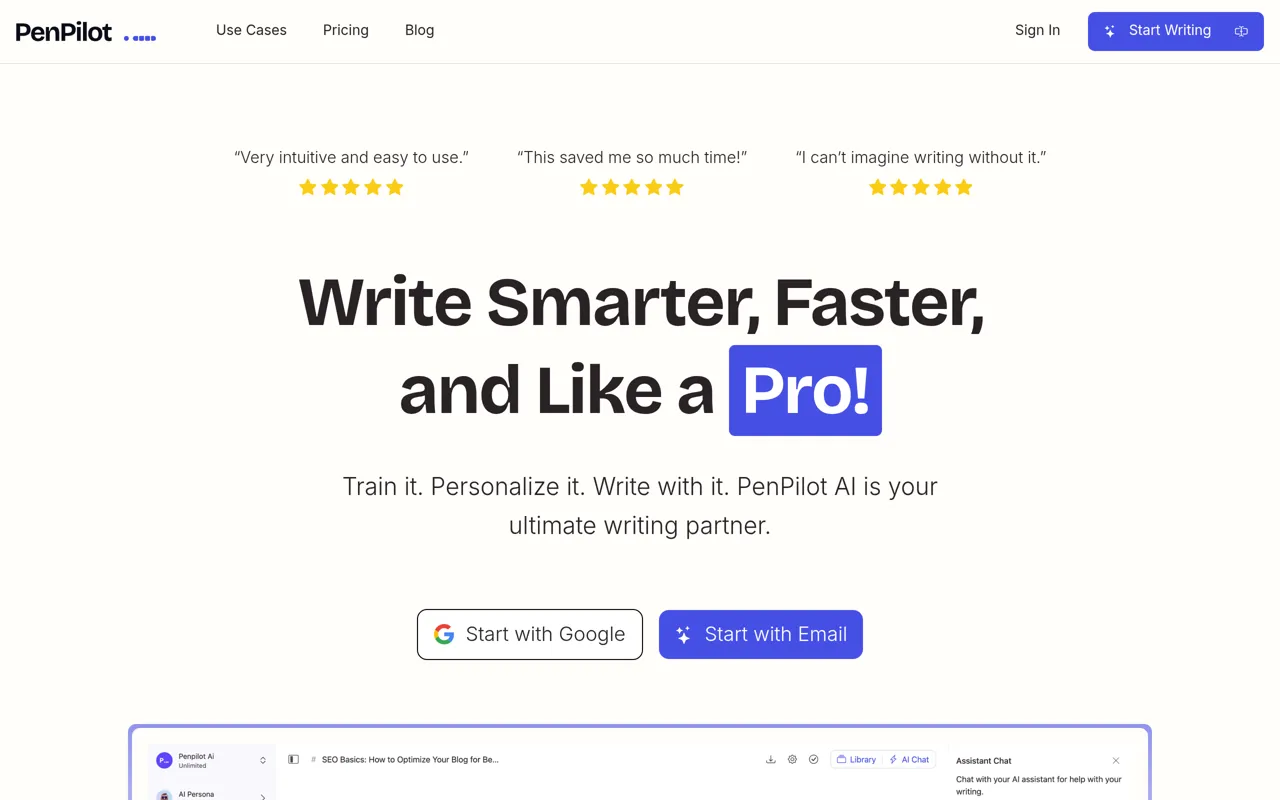 Screenshot of PenPilot AI