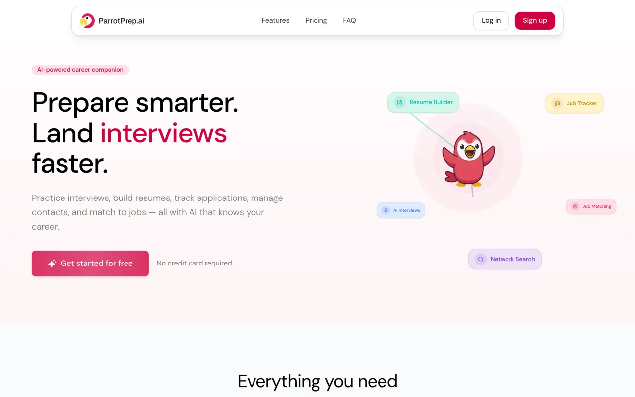 Screenshot of ParrotPrep