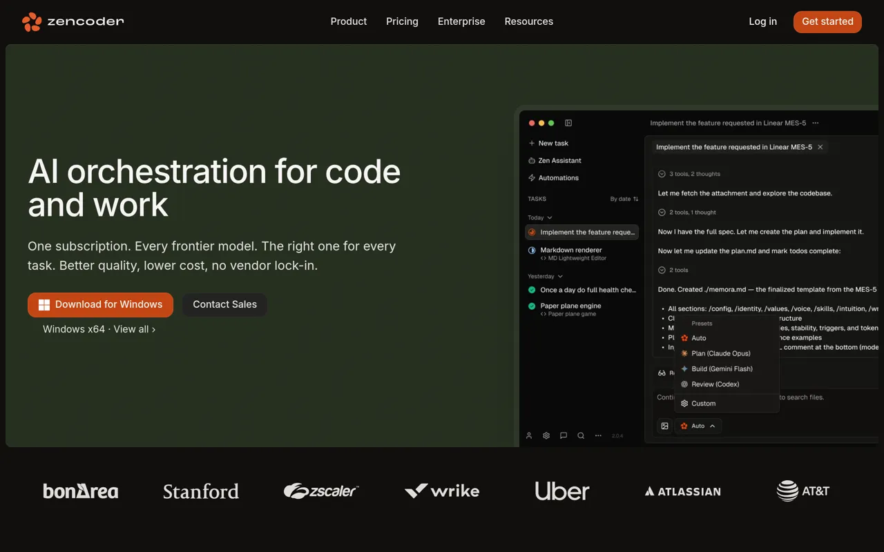 Screenshot of Zencoder