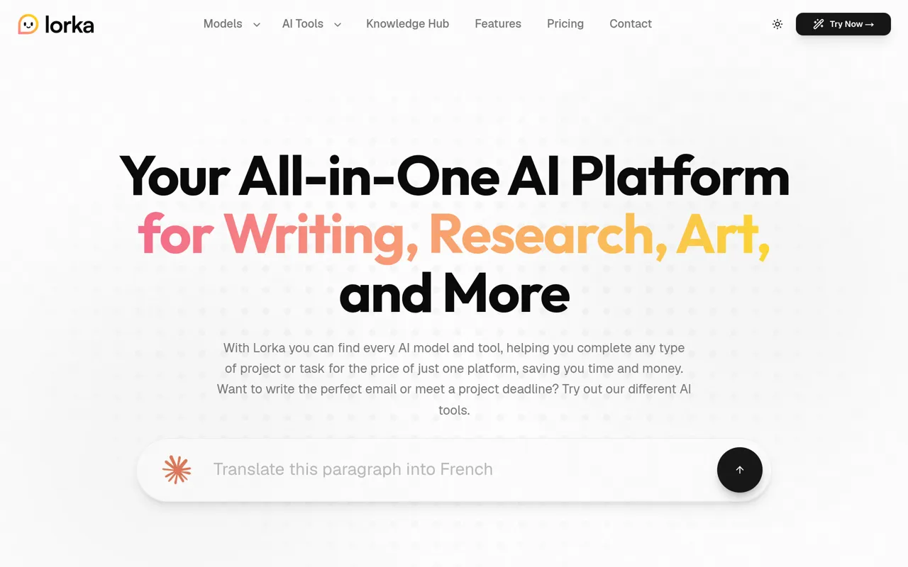 Screenshot of Lorka AI