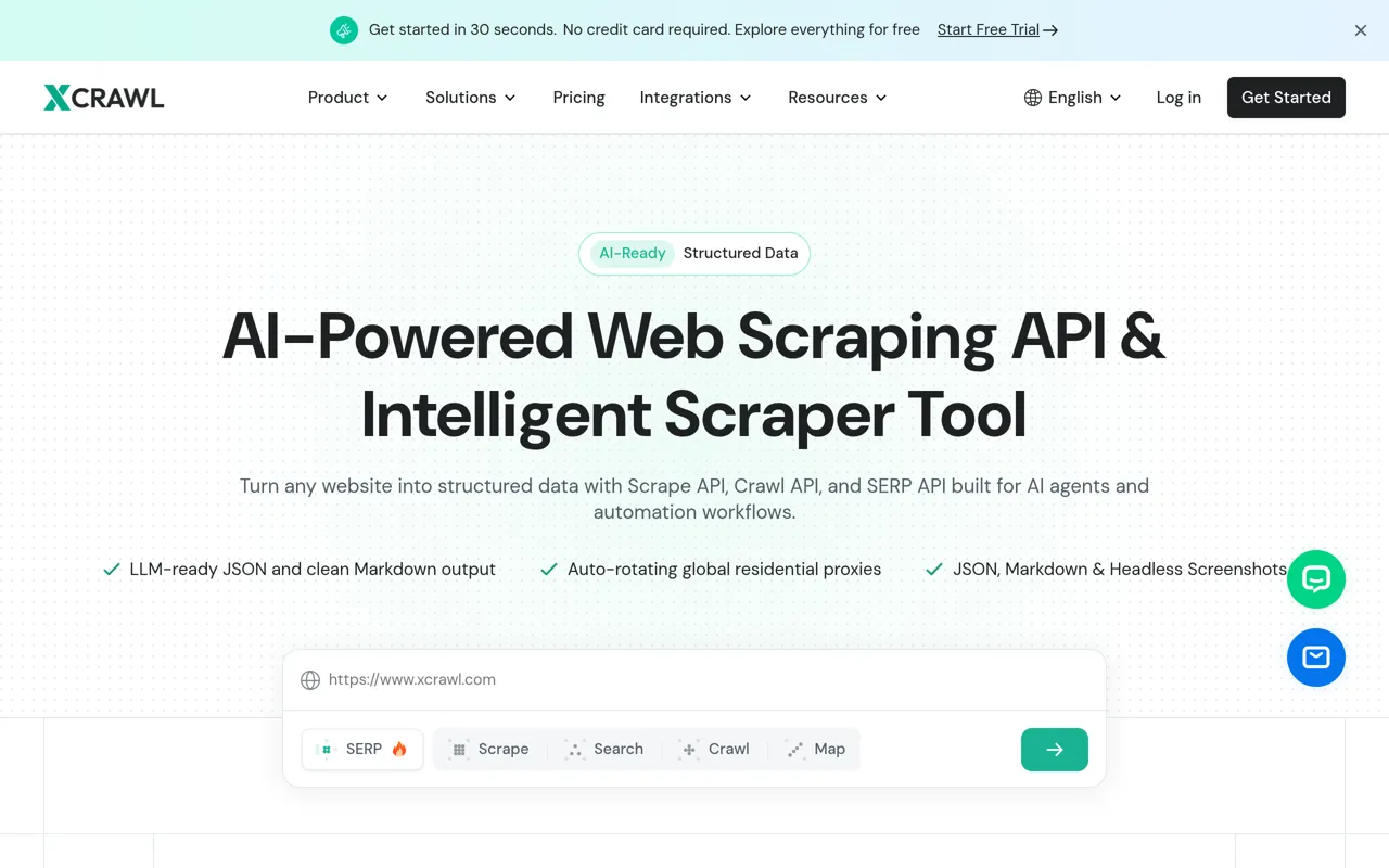 Screenshot of XCrawl
