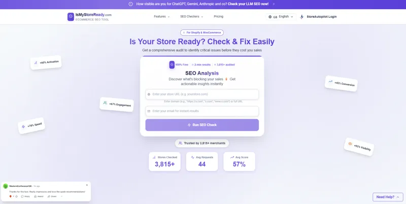 Screenshot of IsMyStoreReady