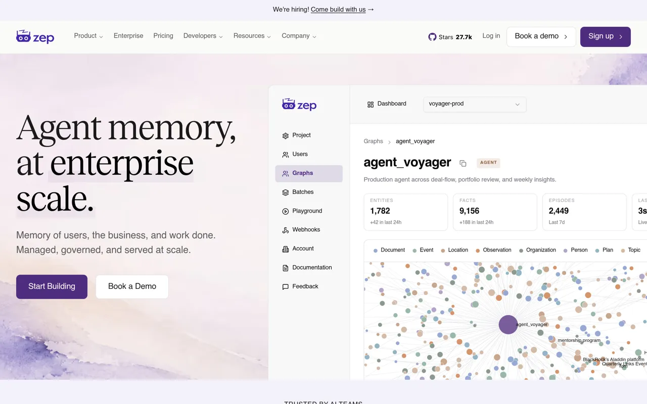 Screenshot of Zep