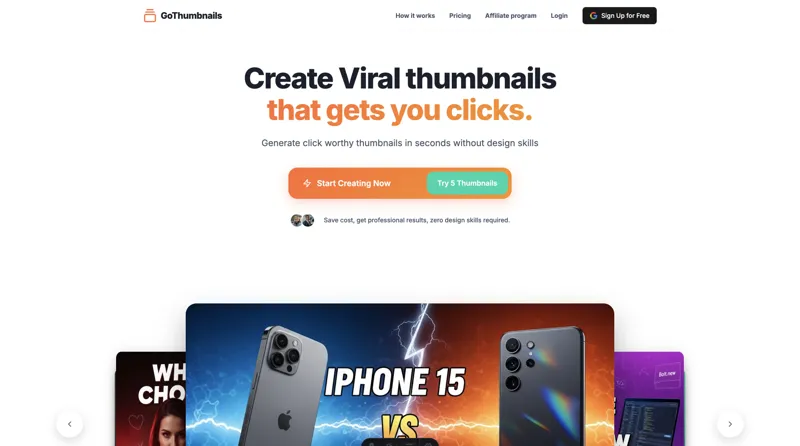 Screenshot of GoThumbnails