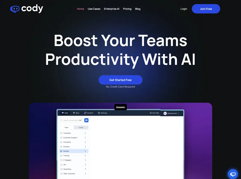 Screenshot of Cody