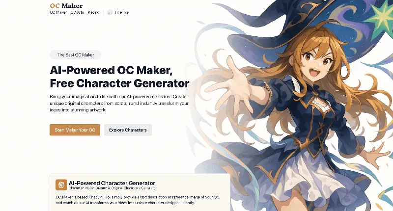 Screenshot of OC Maker