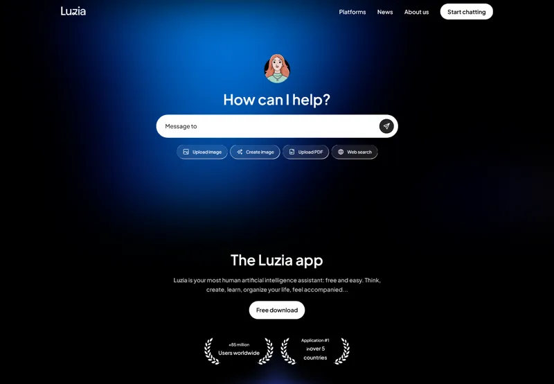 Screenshot of Luzia