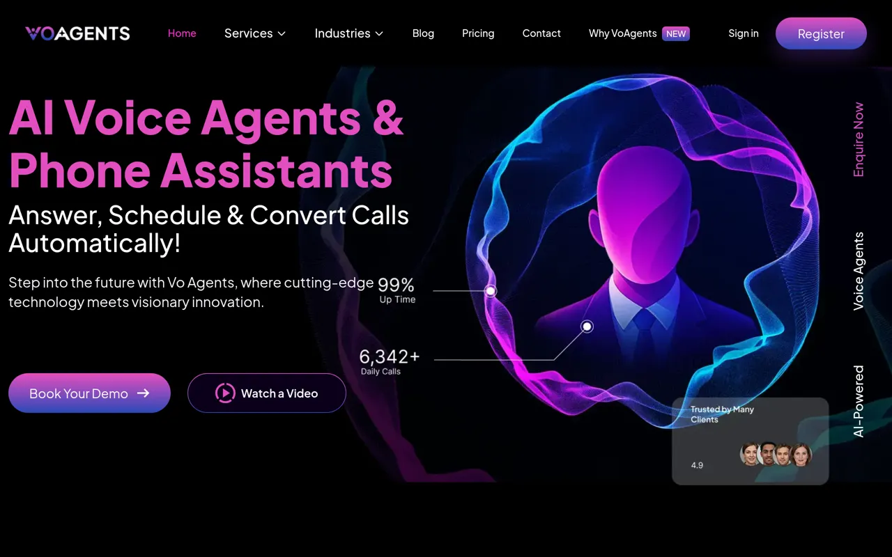 Screenshot of VoAgents