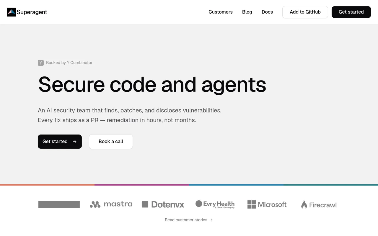 Screenshot of Superagent