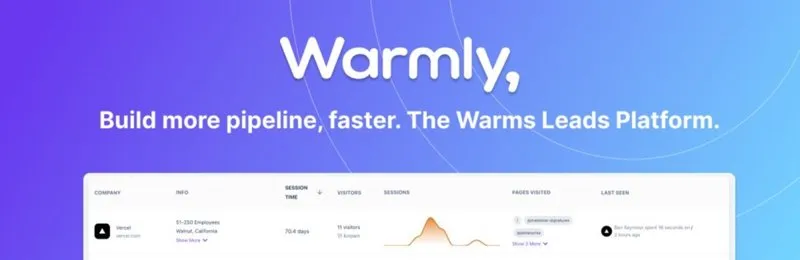 Screenshot of WarmlyAI