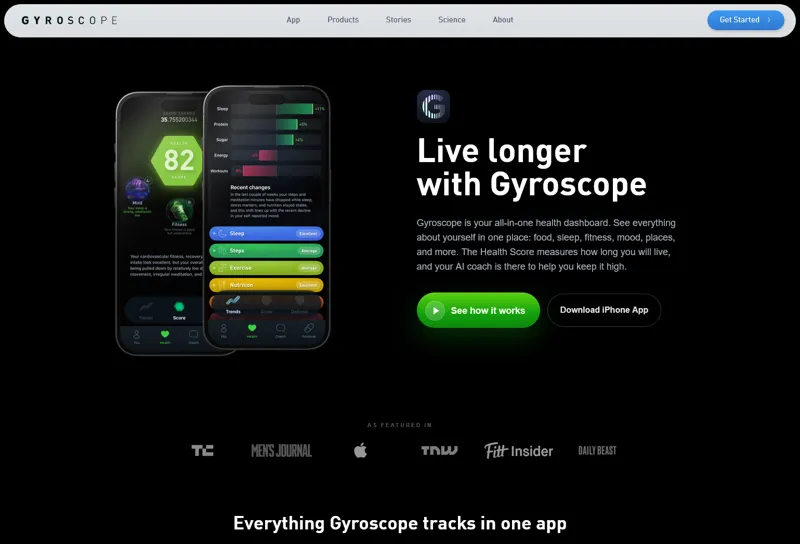 Screenshot of Gyroscope