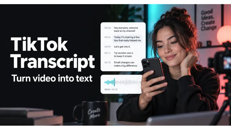 Screenshot of Tiktok Transcript Generator