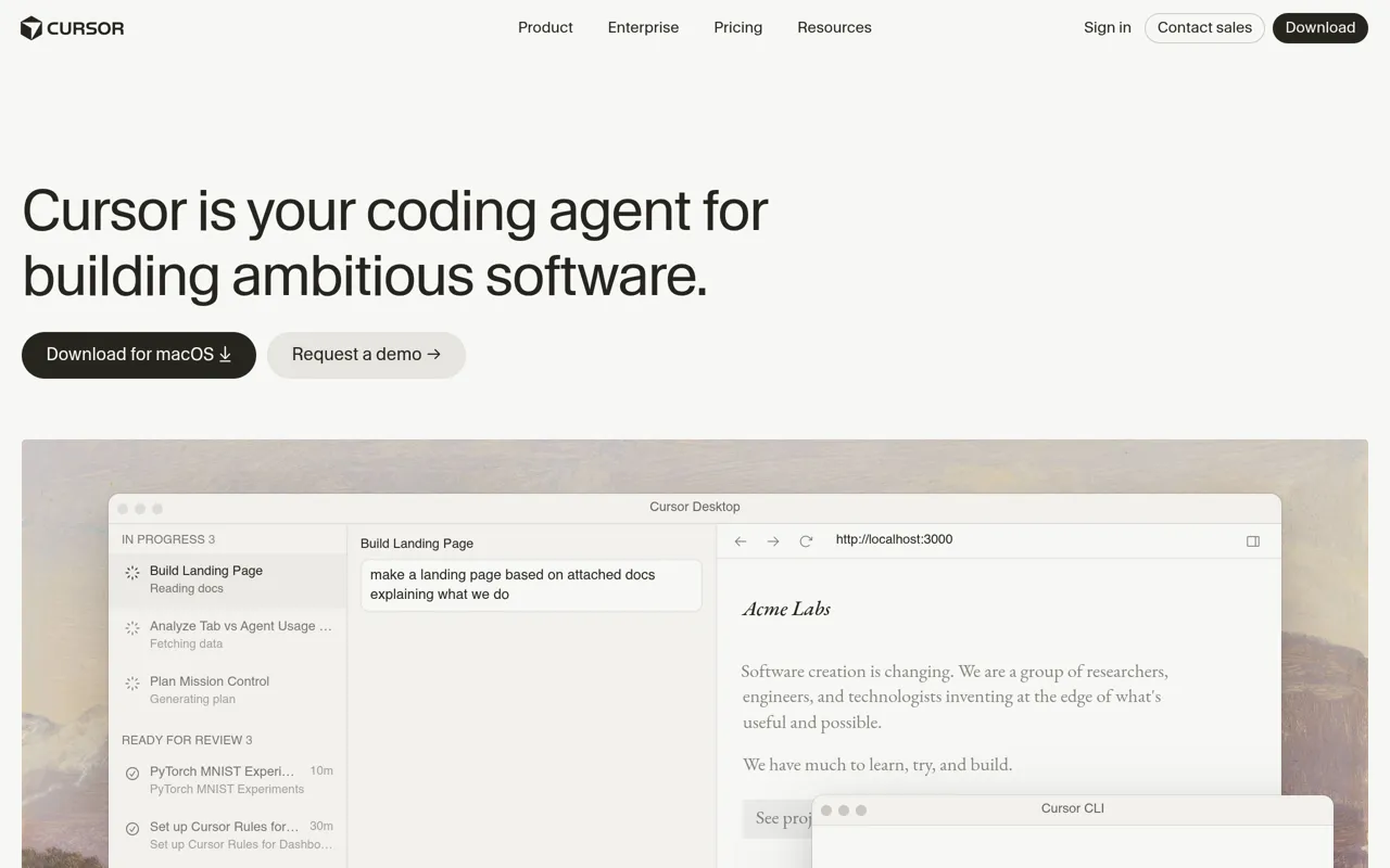 Screenshot of Cursor